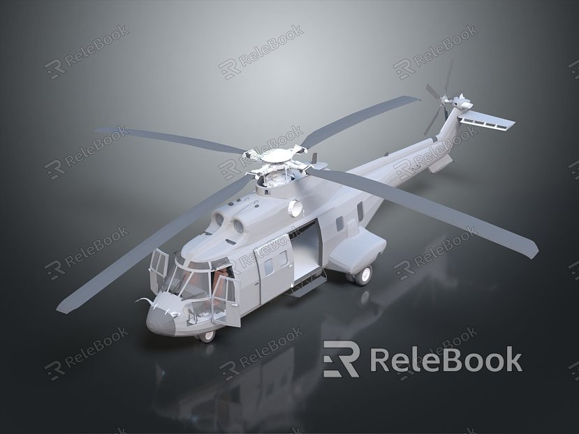 Modern Helicopter Gunship Helicopter Aircraft Gunship Combat Helicopter model