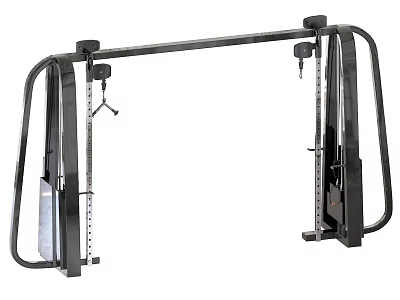 Multi Functional Strength Training Fitness Equipment With Metal Frame And Pulley System 3d model