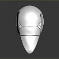 Sleek Modern Metallic Helmet Featuring Geometric Shapes and High Gloss Reflective Finish