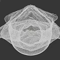 Monstrous Alien Creature Head With Intricate Textured Skin And Bone Like Structures