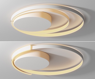 Modern Cream Style Ceiling Lamp Light Luxury Minimalist 3d model