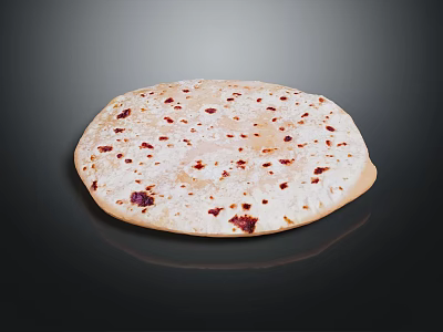 Freshly Baked Round Pizza With Red Toppings On Crispy Crust 3d model
