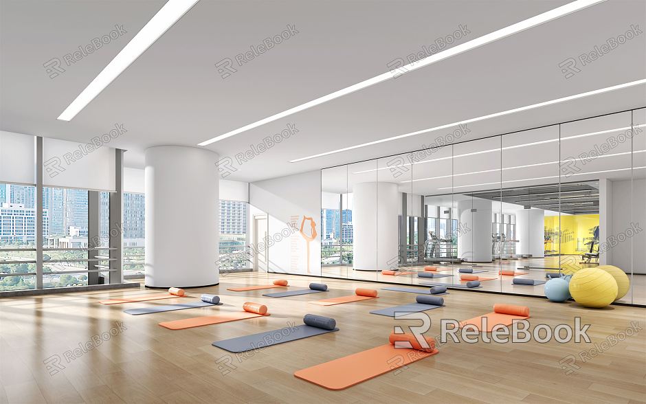 Modern Yoga Room model