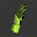 Adidas Goalkeeper Gloves With Yellow And Black Grip Pattern And Wrist Support Design