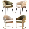Modern Accent Chairs With Padded Upholstery Various Colors And Black Gold Metal Legs Design