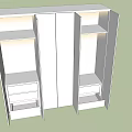 Modern Wardrobe Design With Multiple Compartments Drawers Shelves And Hanging Spaces