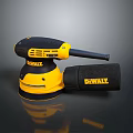 DEWALT Electric Sander With Yellow Black Body And Dust Collection Attachment