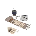 Vintage Ornament Decor Set With Glasses Notebook Pen Illustration Cards And Retro Home Decor Pieces
