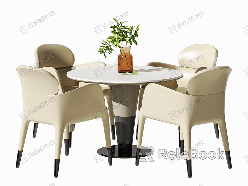 Modern leisure table and chair combination model