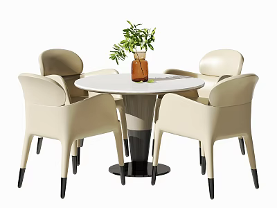 Modern leisure table and chair combination 3d model
