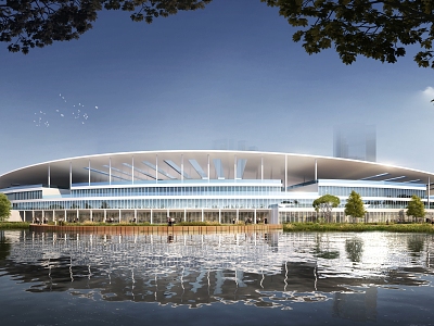 Modern Exhibition Center 3d model