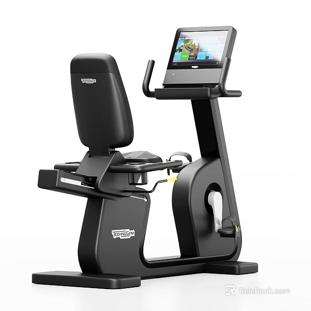 Ergonomic Recumbent Exercise Bike With LCD Display And Adjustable Seat For Home Gym Use 3d model 