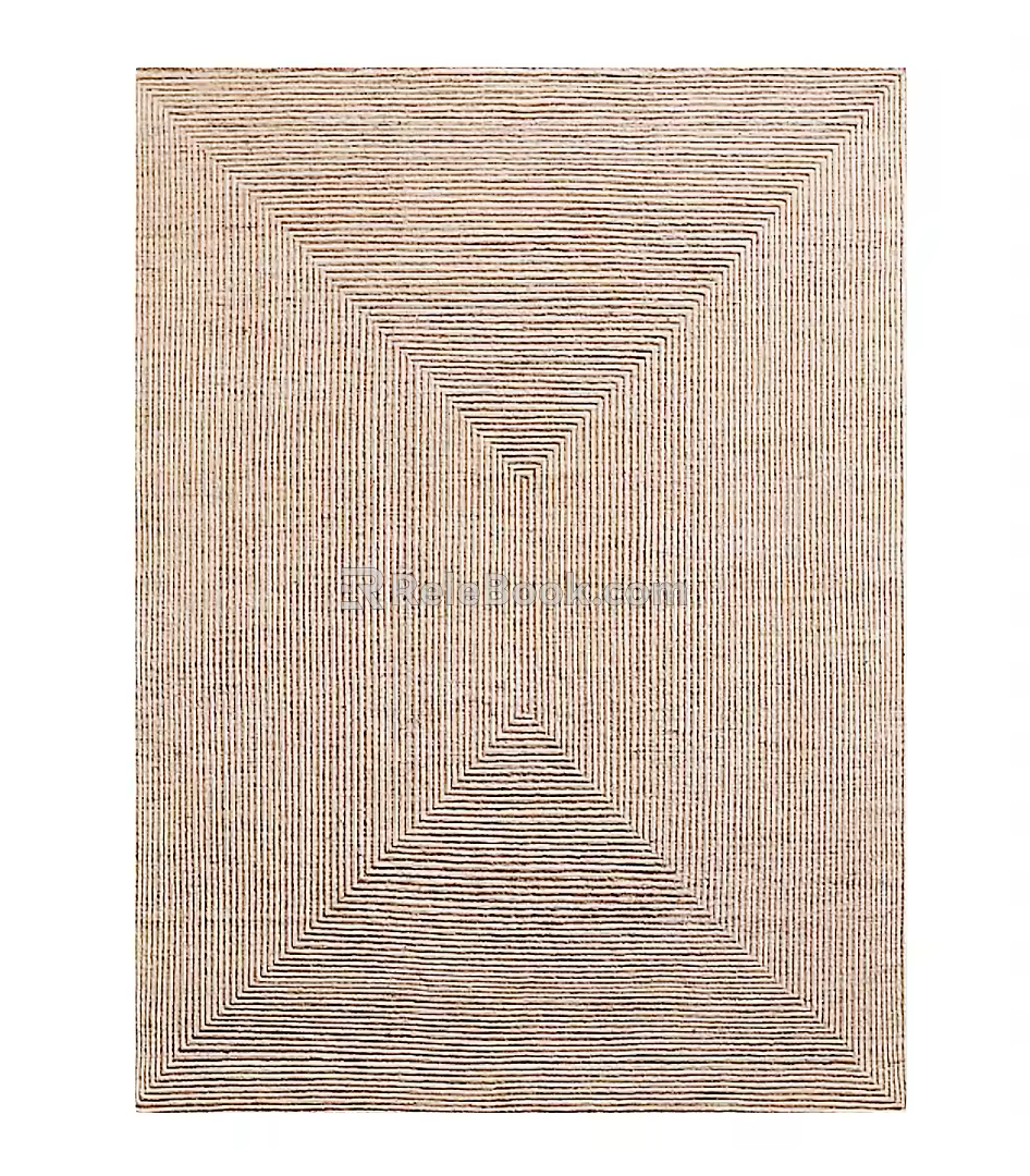 Modern Square Carpet Wool Carpet 3d model