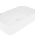 White Square Modern Wash Basin with Ceramic Material and Smooth Surface