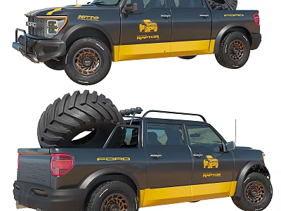 Car off-road vehicle pickup truck 3d model