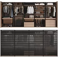 Organized Modern Closet Interior Design With Hanging Clothes Shelves Drawers And Shoe Storage