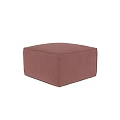 Dark Brown Fabric Square Stool With Simple Modern Design For Home Use