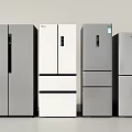 Modern Silver And White Refrigerators With Various Double Multi Door Designs In Sleek Style