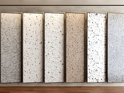 terrazzo grain wall board floor 3D display board 3d model