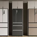 Modern Multi Door Refrigerator Freezers In Three Different Colors With Sleek Design