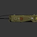 Industrial Metallic Foot Switch With Black Cable Green Strap And Switch Mechanism
