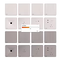 Modern switch socket 3d model