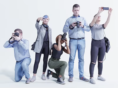 Modern Multiplayer Character Photographs 3d model Modern Multiplayer Character Photographs 3d model