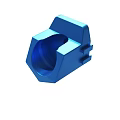 Durable Blue Hexagonal Metal Part With Smooth Surface And Central Hole 3d model