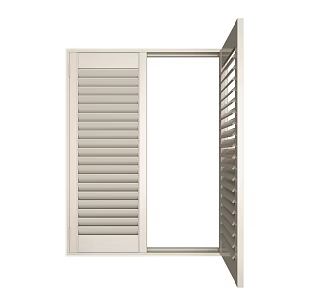 Pastoral solid wood shutters 3d model