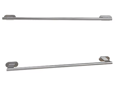 Two Modern Sleek Design Bathroom Towel Bars Made Of Stainless Steel For Home 3d model