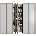 Modern Luxury Open Wardrobe With Glass Door And Minimalist Storage Design