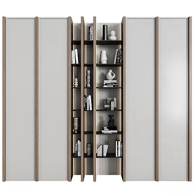 Modern Luxury Open Wardrobe With Glass Door And Minimalist Storage Design 3d model