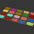 Various Types of Delicious Pizzas with Different Toppings Arranged on Wooden Trays