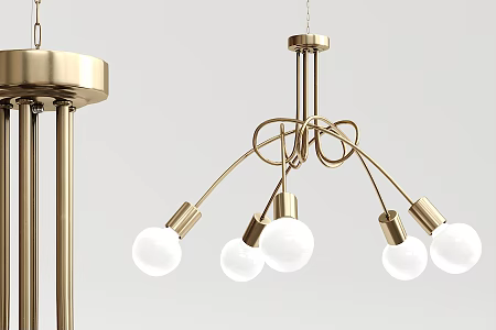 Modern chandelier metal multi-head chandelier 3d model