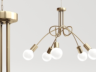 Modern chandelier metal multi-head chandelier 3d model