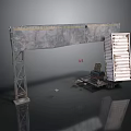 Industrial Gantry Crane Structure With Steel Frame And Transport Vehicle