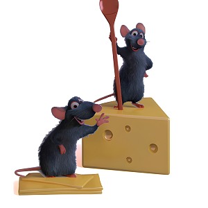 Meichen dp Point Mouse Cheese Spoon Animal Pin Point 3d model