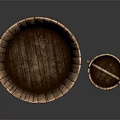 Children Playful Wooden Buckets with Metal Hoops Small and Large Sizes