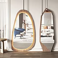 Modern mirror Irregular full-length mirror 3d model