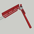 Red Adjustable Metal Bar Clamp Tool With Ergonomic Handle For Woodworking DIY Projects