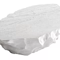 Natural White Stone Coffee Table With Textured Surface And Irregular Shape 3d model