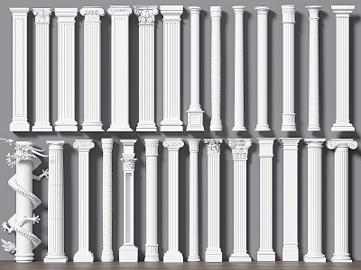 European Roman Column 3d model