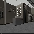 Modern Clothing Store Interior With Display Racks Mannequins Decorative Mirrors And Green Plants