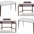 Modern Desk Designs With Dark Wooden Frame And White Top Variations