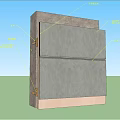 Architectural Building Component Structure With Stone Screed Tile Insulation And Plaster Layers 3d model