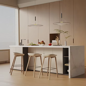 Modern table combination 3d model