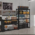 Organized Garage Storage With Wall Mounted Tools Metal Shelves Toolboxes And Tires