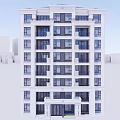 New Chinese-style Residential Building Elegant Multi-storey Residence 3d model