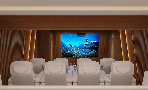 modern video room 3d model