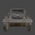 Vintage Convertible Car With Old Style Body And Spare Tire On Front